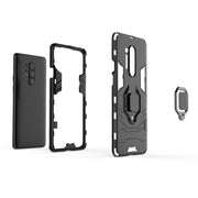 Custodia protettiva anticaduta per PC + TPU con supporto per anello invisibile, For OnePlus 8 Pro, For Xiaomi Redmi Note 9