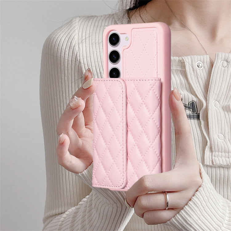 Custodia per telefono in pelle rombica a portafoglio orizzontale, ForFor Samsung Galaxy S23 5G, For Samsung Galaxy S22+ 5G, For Samsung Galaxy S21 5G, For Samsung Galaxy S21+ 5G