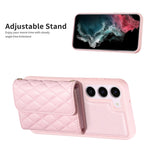Custodia per telefono in pelle rombica a portafoglio orizzontale, ForFor Samsung Galaxy S23 5G, For Samsung Galaxy S22+ 5G, For Samsung Galaxy S21 5G, For Samsung Galaxy S21+ 5G