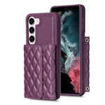 Custodia per telefono in pelle rombica a portafoglio orizzontale, ForFor Samsung Galaxy S23 5G, For Samsung Galaxy S22+ 5G, For Samsung Galaxy S21 5G, For Samsung Galaxy S21+ 5G