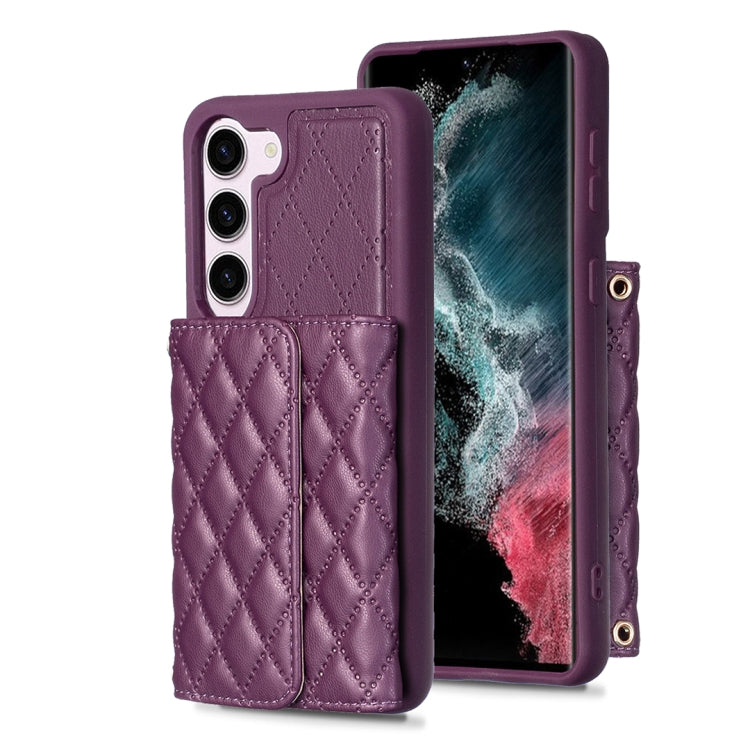 Custodia per telefono in pelle rombica a portafoglio orizzontale, ForFor Samsung Galaxy S23 5G, For Samsung Galaxy S22+ 5G, For Samsung Galaxy S21 5G, For Samsung Galaxy S21+ 5G