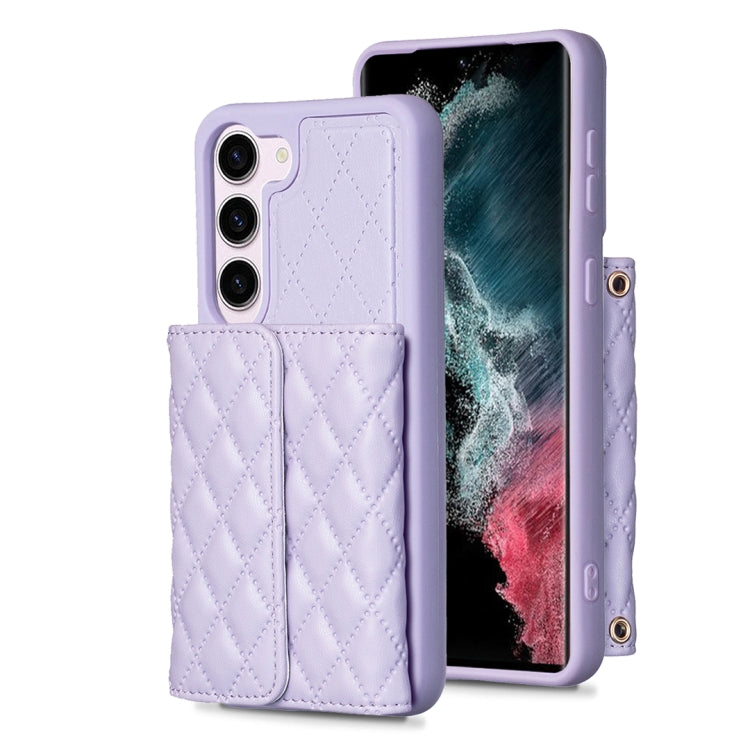 Custodia per telefono in pelle rombica a portafoglio orizzontale, ForFor Samsung Galaxy S23 5G, For Samsung Galaxy S22+ 5G, For Samsung Galaxy S21 5G, For Samsung Galaxy S21+ 5G