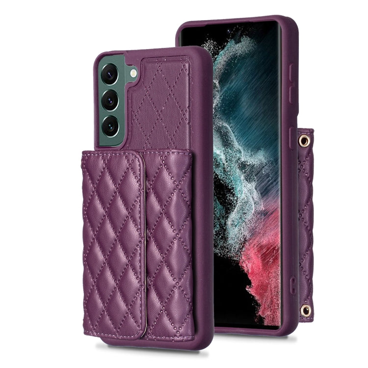 Custodia per telefono in pelle rombica a portafoglio orizzontale, ForFor Samsung Galaxy S23 5G, For Samsung Galaxy S22+ 5G, For Samsung Galaxy S21 5G, For Samsung Galaxy S21+ 5G