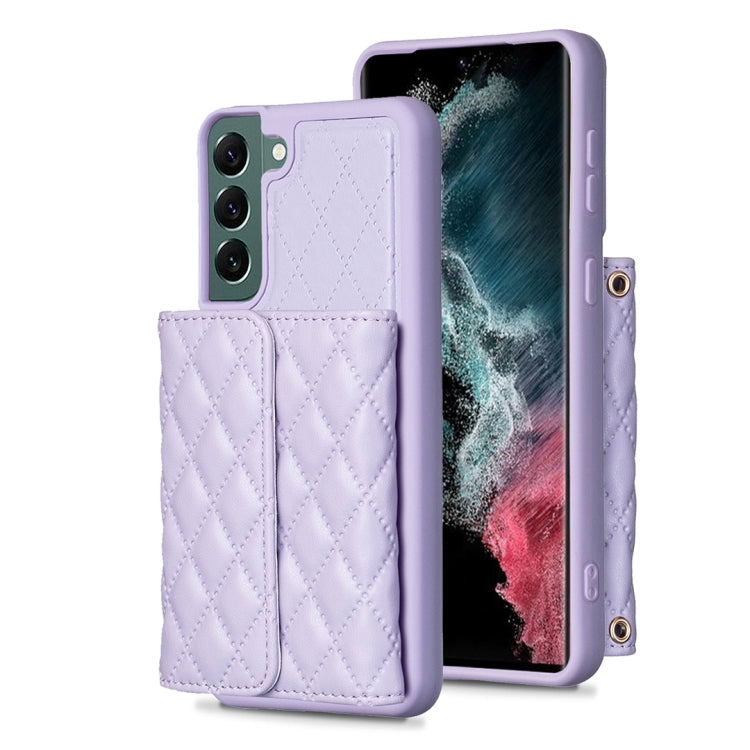 Custodia per telefono in pelle rombica a portafoglio orizzontale, ForFor Samsung Galaxy S23 5G, For Samsung Galaxy S22+ 5G, For Samsung Galaxy S21 5G, For Samsung Galaxy S21+ 5G