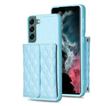 Custodia per telefono in pelle rombica a portafoglio orizzontale, ForFor Samsung Galaxy S23 5G, For Samsung Galaxy S22+ 5G, For Samsung Galaxy S21 5G, For Samsung Galaxy S21+ 5G