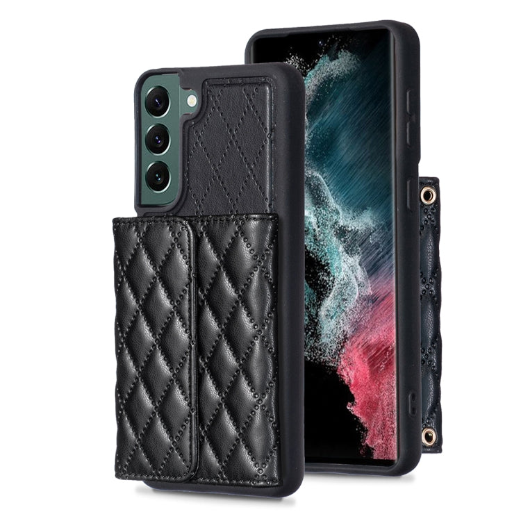 Custodia per telefono in pelle rombica a portafoglio orizzontale, ForFor Samsung Galaxy S23 5G, For Samsung Galaxy S22+ 5G, For Samsung Galaxy S21 5G, For Samsung Galaxy S21+ 5G