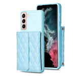 Custodia per telefono in pelle rombica a portafoglio orizzontale, ForFor Samsung Galaxy S23 5G, For Samsung Galaxy S22+ 5G, For Samsung Galaxy S21 5G, For Samsung Galaxy S21+ 5G