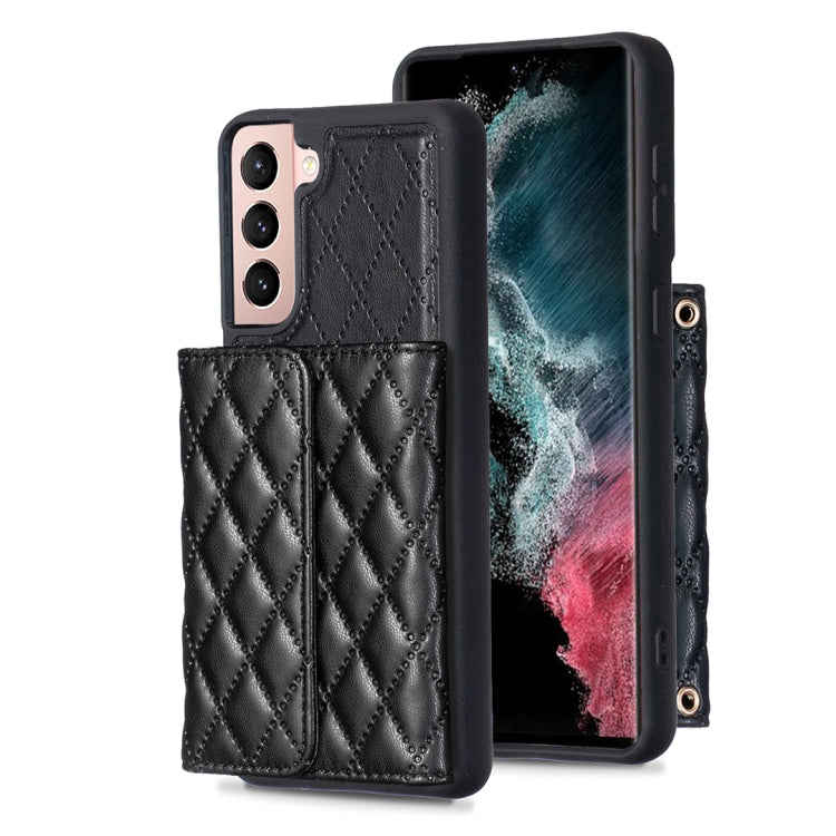 Custodia per telefono in pelle rombica a portafoglio orizzontale, ForFor Samsung Galaxy S23 5G, For Samsung Galaxy S22+ 5G, For Samsung Galaxy S21 5G, For Samsung Galaxy S21+ 5G