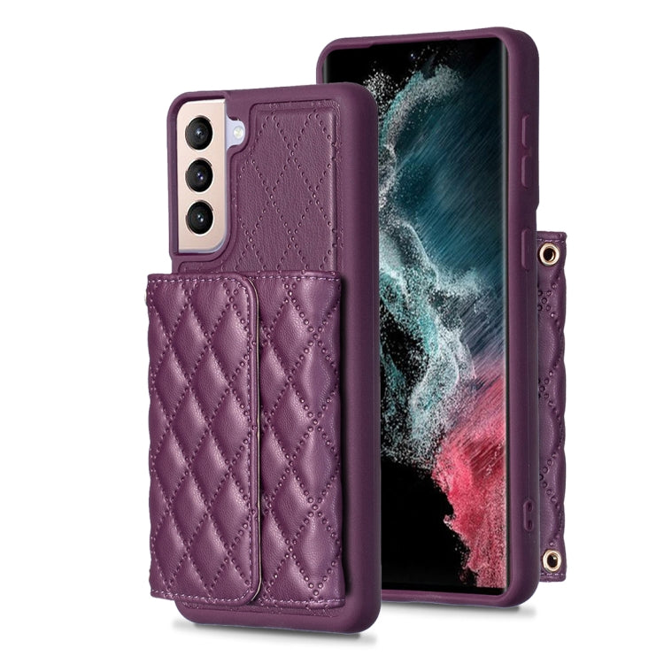 Custodia per telefono in pelle rombica a portafoglio orizzontale, ForFor Samsung Galaxy S23 5G, For Samsung Galaxy S22+ 5G, For Samsung Galaxy S21 5G, For Samsung Galaxy S21+ 5G
