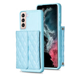 Custodia per telefono in pelle rombica a portafoglio orizzontale, ForFor Samsung Galaxy S23 5G, For Samsung Galaxy S22+ 5G, For Samsung Galaxy S21 5G, For Samsung Galaxy S21+ 5G