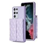Custodia per telefono in pelle rombica a portafoglio orizzontale, For Samsung Galaxy S21 Ultra 5G, For Samsung Galaxy A14 4G / 5G