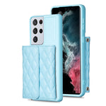 Custodia per telefono in pelle rombica a portafoglio orizzontale, For Samsung Galaxy S21 Ultra 5G, For Samsung Galaxy A14 4G / 5G