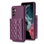 Custodia per telefono in pelle rombica a portafoglio orizzontale, For Samsung Galaxy S21 Ultra 5G, For Samsung Galaxy A14 4G / 5G