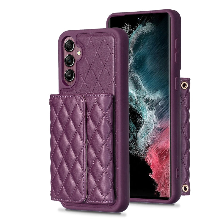 Custodia per telefono in pelle rombica a portafoglio orizzontale, For Samsung Galaxy S21 Ultra 5G, For Samsung Galaxy A14 4G / 5G