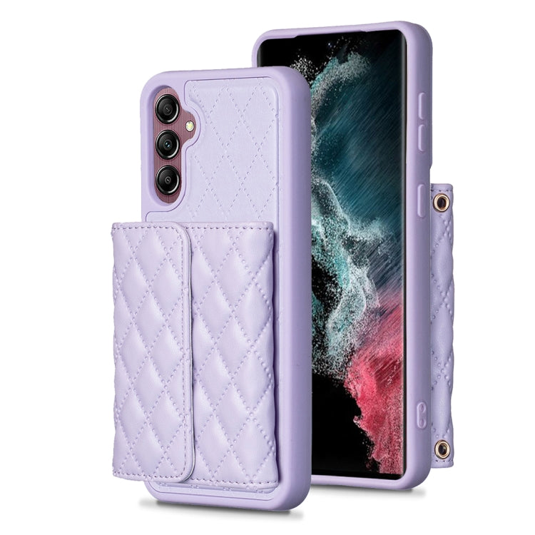 Custodia per telefono in pelle rombica a portafoglio orizzontale, For Samsung Galaxy S21 Ultra 5G, For Samsung Galaxy A14 4G / 5G