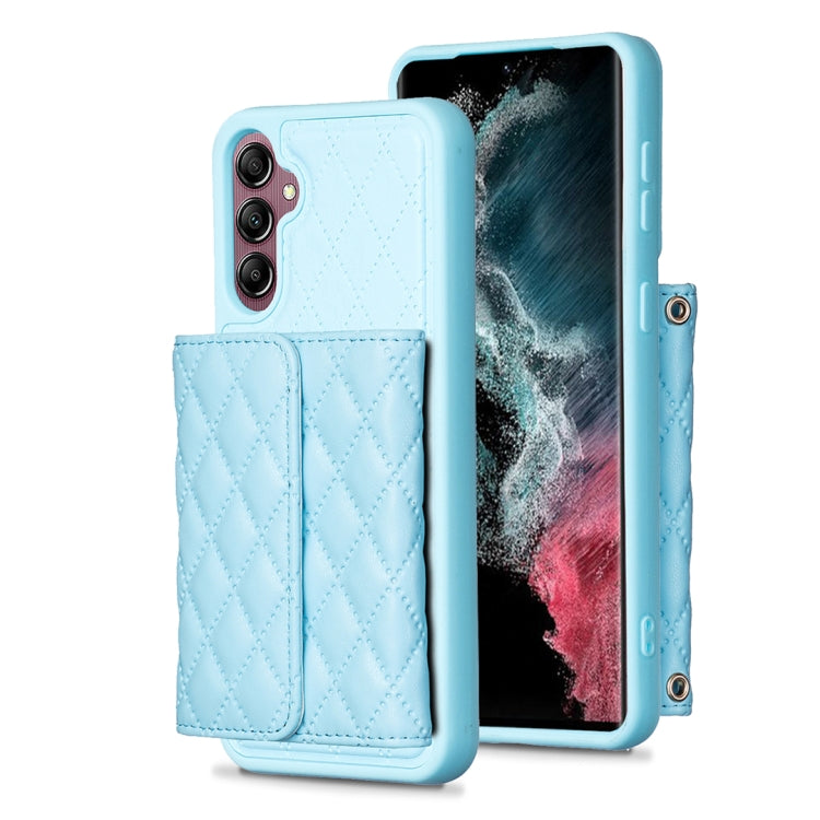 Custodia per telefono in pelle rombica a portafoglio orizzontale, For Samsung Galaxy S21 Ultra 5G, For Samsung Galaxy A14 4G / 5G