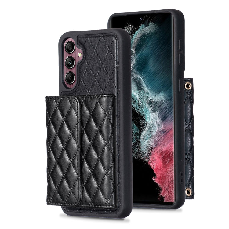 Custodia per telefono in pelle rombica a portafoglio orizzontale, For Samsung Galaxy S21 Ultra 5G, For Samsung Galaxy A14 4G / 5G