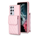 Custodia per telefono in pelle rombica a portafoglio verticale, For Samsung Galaxy S21 Ultra 5G, For Samsung Galaxy A14 4G / 5G