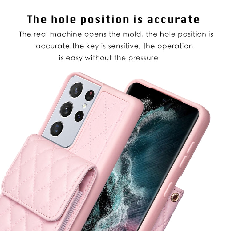 Custodia per telefono in pelle rombica a portafoglio verticale, For Samsung Galaxy S21 Ultra 5G, For Samsung Galaxy A14 4G / 5G