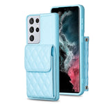 Custodia per telefono in pelle rombica a portafoglio verticale, For Samsung Galaxy S21 Ultra 5G, For Samsung Galaxy A14 4G / 5G