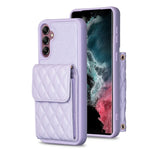 Custodia per telefono in pelle rombica a portafoglio verticale, For Samsung Galaxy S21 Ultra 5G, For Samsung Galaxy A14 4G / 5G
