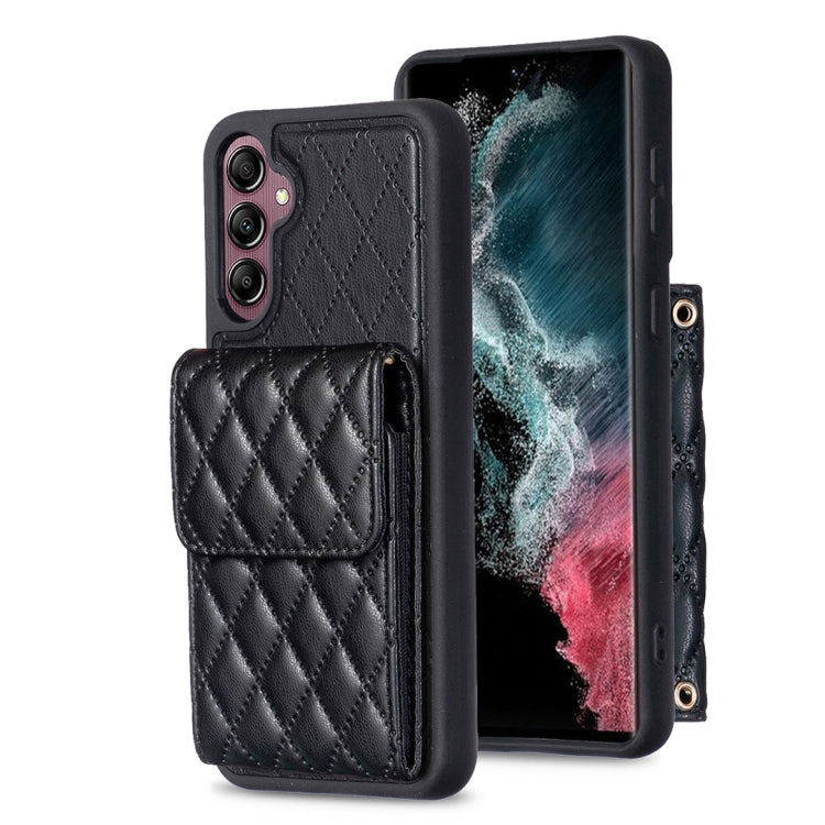 Custodia per telefono in pelle rombica a portafoglio verticale, For Samsung Galaxy S21 Ultra 5G, For Samsung Galaxy A14 4G / 5G