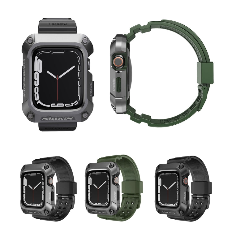 NILLKIN Ruidong serie lega + cinturino integrato in TPU, For Apple Watch Series 8&7 45mm