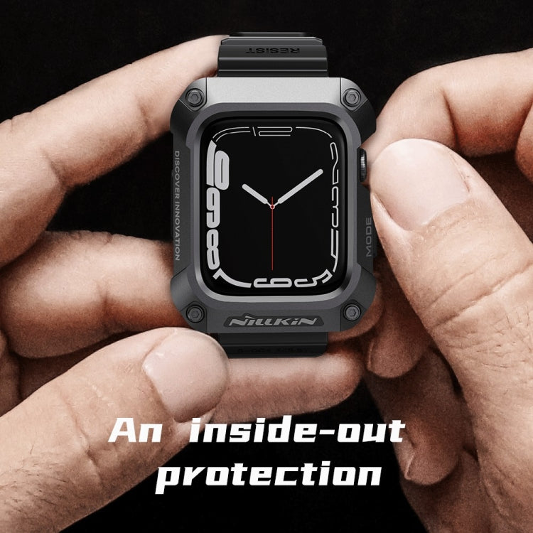 NILLKIN Ruidong serie lega + cinturino integrato in TPU, For Apple Watch Series 8&7 45mm