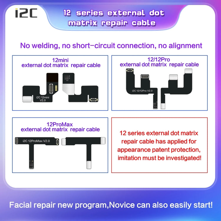 i2C MC12 SK-BOX Cavo flessibile a matrice di punti V2.0, For iPhone X