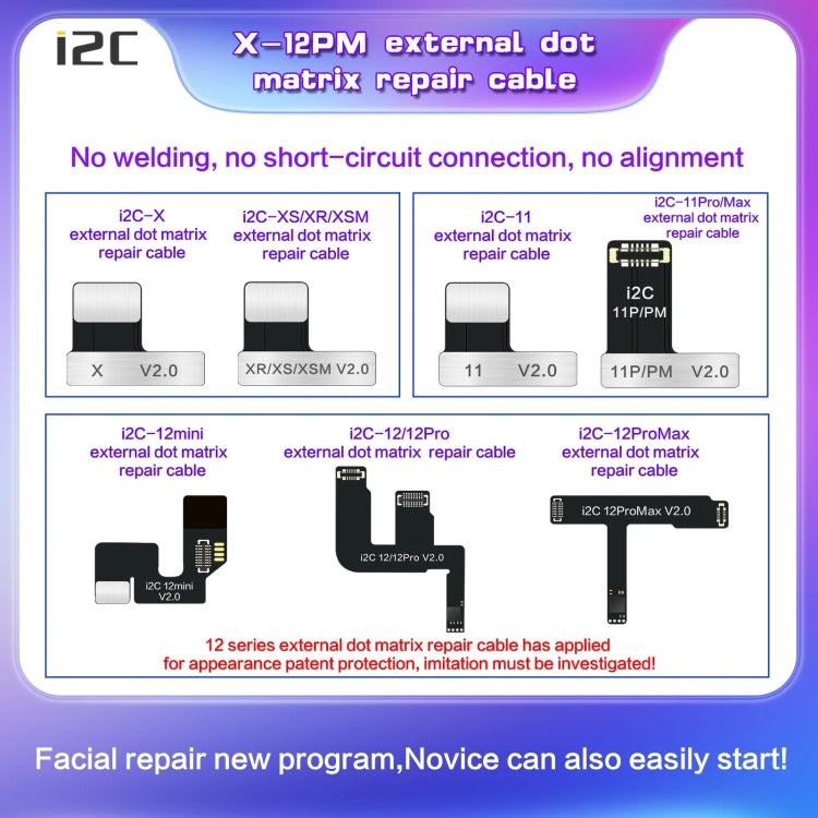 i2C MC12 SK-BOX Cavo flessibile a matrice di punti V2.0, For iPhone X