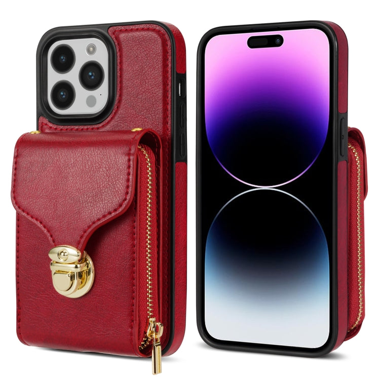 Custodia per telefono a portafoglio con scheda hardware con cerniera, For iPhone 14 Pro Max, For iPhone 14 Pro, For iPhone 14 Plus, For iPhone 14 / 13