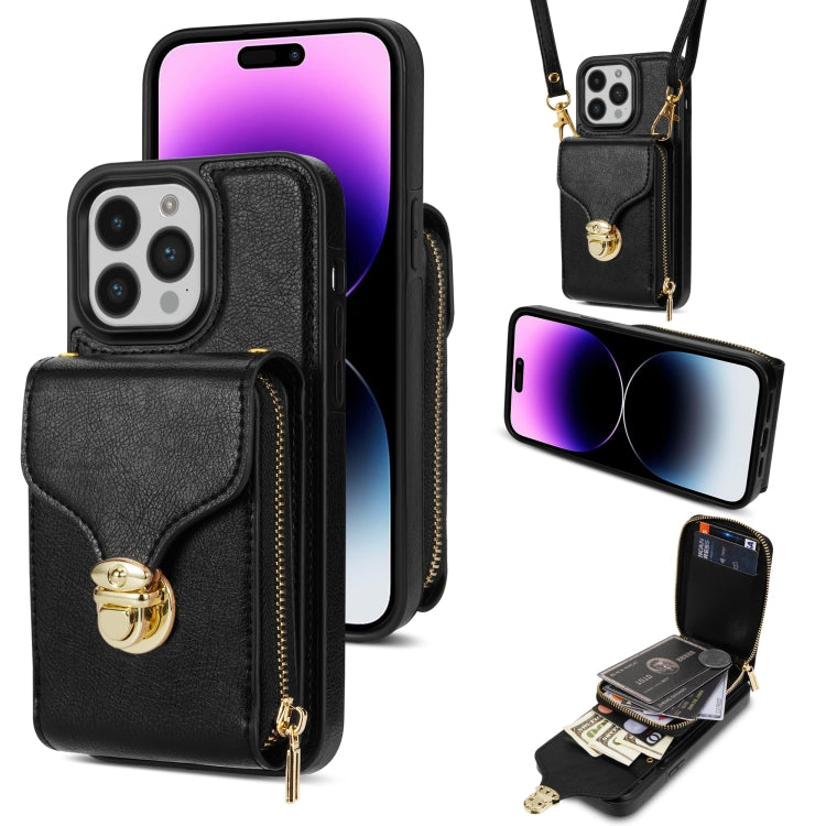 Custodia per telefono a portafoglio con scheda hardware con cerniera, For iPhone 14 Pro Max, For iPhone 14 Pro, For iPhone 14 Plus, For iPhone 14 / 13