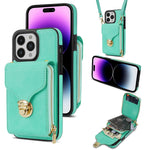 Custodia per telefono a portafoglio con scheda hardware con cerniera, For iPhone 14 Pro Max, For iPhone 14 Pro, For iPhone 14 Plus, For iPhone 14 / 13