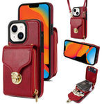 Custodia per telefono a portafoglio con scheda hardware con cerniera, For iPhone 14 Pro Max, For iPhone 14 Pro, For iPhone 14 Plus, For iPhone 14 / 13