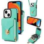 Custodia per telefono a portafoglio con scheda hardware con cerniera, For iPhone 14 Pro Max, For iPhone 14 Pro, For iPhone 14 Plus, For iPhone 14 / 13