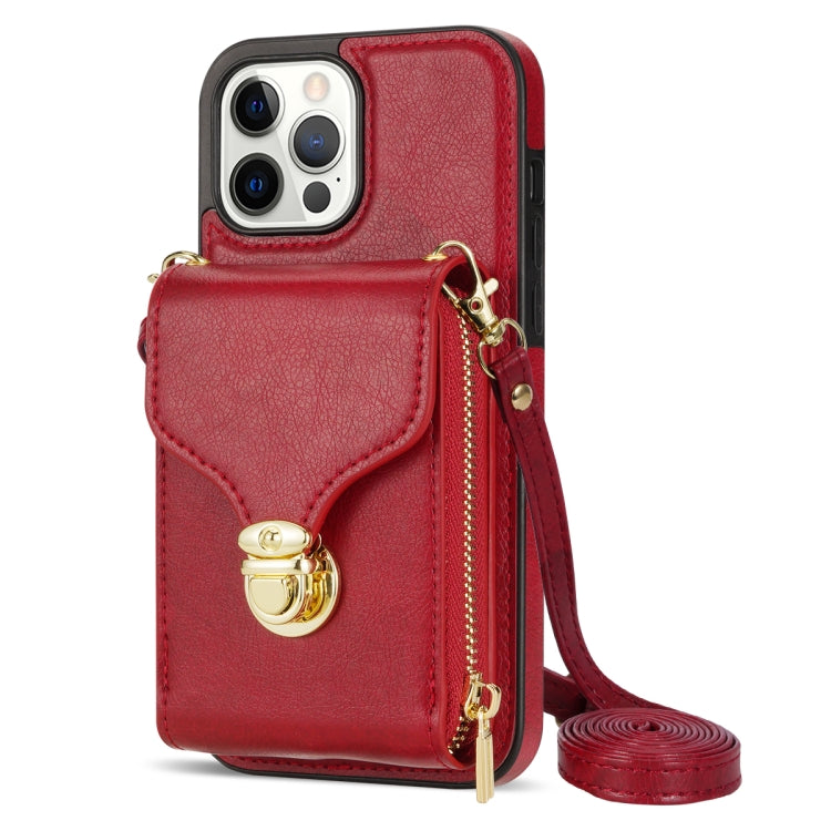 Custodia per telefono a portafoglio con scheda hardware con cerniera, For iPhone 13 Pro Max, For iPhone 13 Pro, For iPhone 12 Pro Max, For iPhone 12 / 12 Pro
