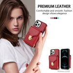 Custodia per telefono a portafoglio con scheda hardware con cerniera, For iPhone 13 Pro Max, For iPhone 13 Pro, For iPhone 12 Pro Max, For iPhone 12 / 12 Pro