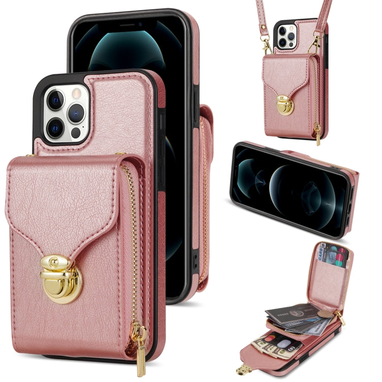 Custodia per telefono a portafoglio con scheda hardware con cerniera, For iPhone 13 Pro Max, For iPhone 13 Pro, For iPhone 12 Pro Max, For iPhone 12 / 12 Pro