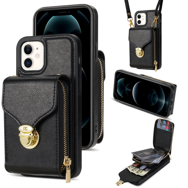 Custodia per telefono a portafoglio con scheda hardware con cerniera, For iPhone 12 mini, For iPhone XS Max, For iPhone XS / X, For iPhone XR