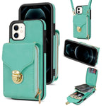 Custodia per telefono a portafoglio con scheda hardware con cerniera, For iPhone 12 mini, For iPhone XS Max, For iPhone XS / X, For iPhone XR
