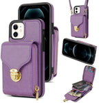 Custodia per telefono a portafoglio con scheda hardware con cerniera, For iPhone 12 mini, For iPhone XS Max, For iPhone XS / X, For iPhone XR