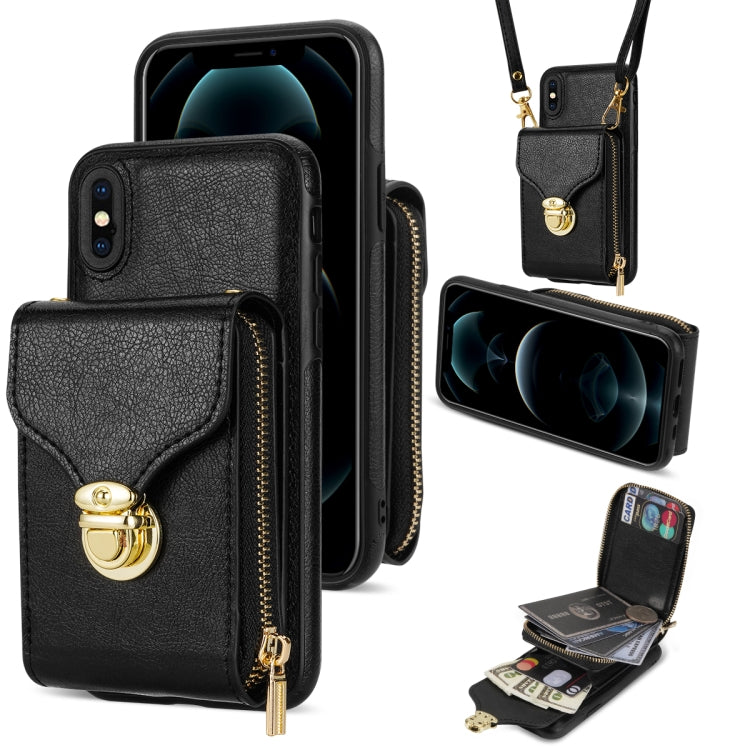 Custodia per telefono a portafoglio con scheda hardware con cerniera, For iPhone 12 mini, For iPhone XS Max, For iPhone XS / X, For iPhone XR