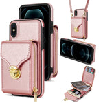 Custodia per telefono a portafoglio con scheda hardware con cerniera, For iPhone 12 mini, For iPhone XS Max, For iPhone XS / X, For iPhone XR