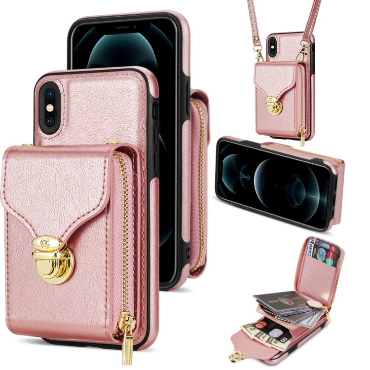 Custodia per telefono a portafoglio con scheda hardware con cerniera, For iPhone 12 mini, For iPhone XS Max, For iPhone XS / X, For iPhone XR