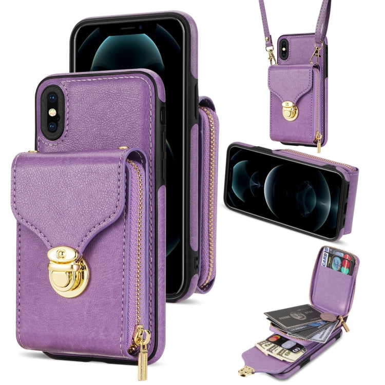 Custodia per telefono a portafoglio con scheda hardware con cerniera, For iPhone 12 mini, For iPhone XS Max, For iPhone XS / X, For iPhone XR