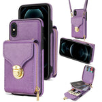 Custodia per telefono a portafoglio con scheda hardware con cerniera, For iPhone 12 mini, For iPhone XS Max, For iPhone XS / X, For iPhone XR