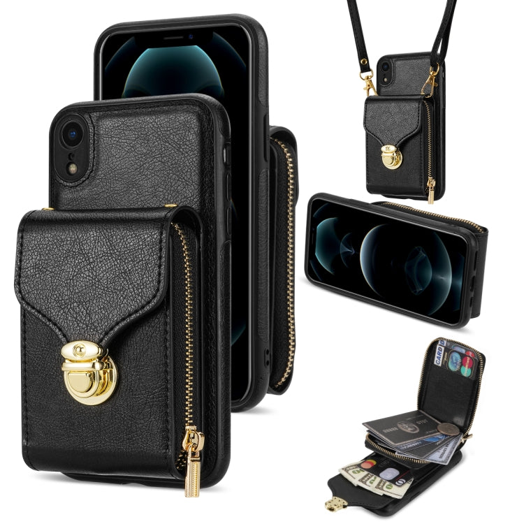 Custodia per telefono a portafoglio con scheda hardware con cerniera, For iPhone 12 mini, For iPhone XS Max, For iPhone XS / X, For iPhone XR