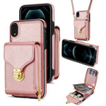 Custodia per telefono a portafoglio con scheda hardware con cerniera, For iPhone 12 mini, For iPhone XS Max, For iPhone XS / X, For iPhone XR