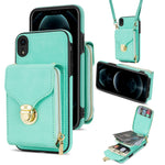 Custodia per telefono a portafoglio con scheda hardware con cerniera, For iPhone 12 mini, For iPhone XS Max, For iPhone XS / X, For iPhone XR
