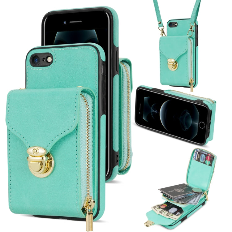Custodia per telefono a portafoglio con scheda hardware con cerniera, For iPhone SE 2022 / SE 2020 / 8 / 7, For iPhone 8 Plus / 7 Plus, For iPhone 6s Plus / 6 Plus, For iPhone 6s / 6